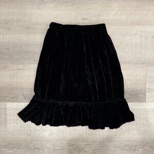 Comme Des Garcons Black Velvet Skirt